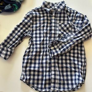 Boys plaid long sleeve button up
